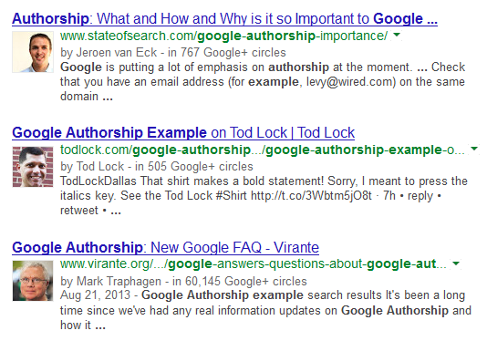 Google authorship